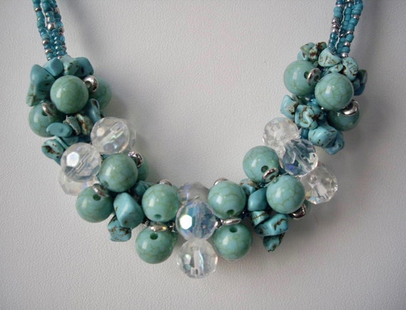 Vintage Turquoise Beaded Necklace