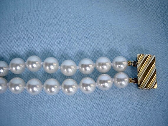 Vintage Cultured White Pearl Bracelet - image 10