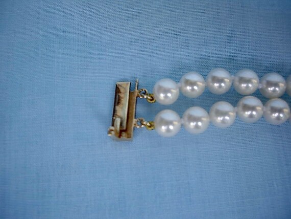 Vintage Cultured White Pearl Bracelet - image 8