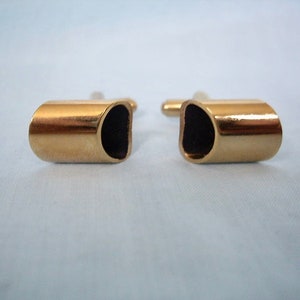 Vintage Gold Tone Modernist Cufflinks