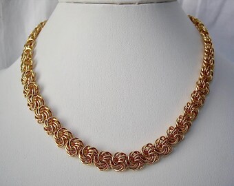 Vintage Italian Byzantine Gold Tone Choker/Necklace