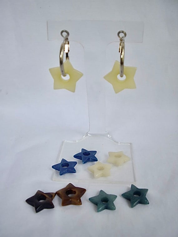 Five Vintage Sets of “Star” Earring Charms