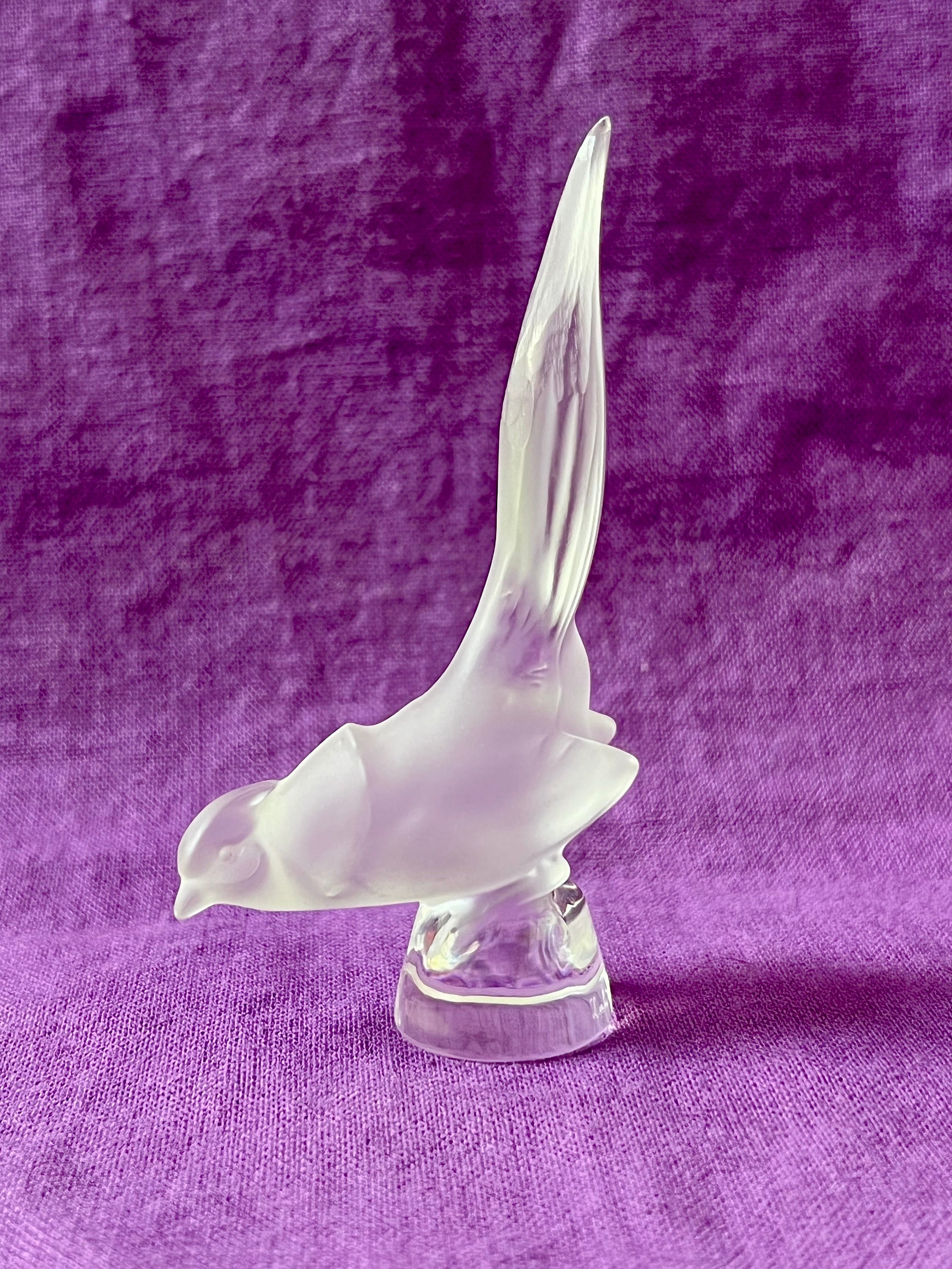 OLD LALIQUE フロストクリスタル女性像と白鳥 Lot - Pair of Lalique 