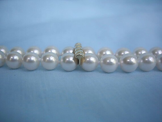 Vintage Cultured White Pearl Bracelet - image 6