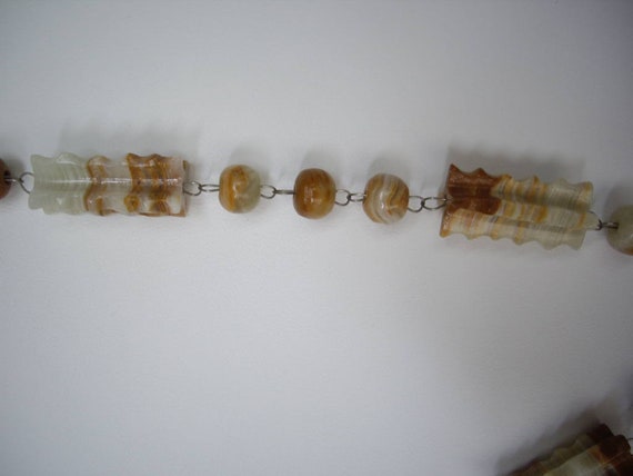 Vintage Natural Stone Pendant Necklace - image 7