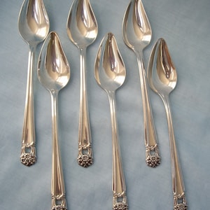 Six Vintage Eternally Yours Minty Fruit Spoons