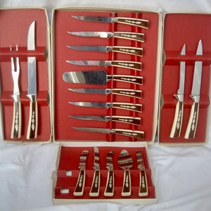 Vintage Regent Sheffield English Stainless Steel Cutlery Set