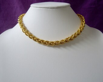 Vintage Gold Tone Cable Chain Necklace