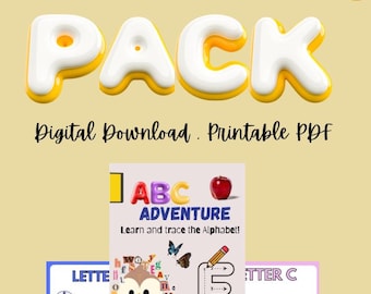 A-Z Letter Tracing Workbook| Preschool Alphabet Handwriting Practice| Kids Printable PDF| Digital Download