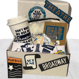 Theatre Gift for Actor or Actress Broadway Musical Opening Night Gift Box,  Drama Swag Bag