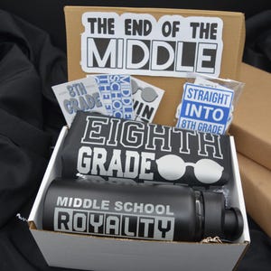 Middle School 8th Grade Gift Box | Last First Day of Middle School  Eighth Grade  | Back to School Set for Last Year of Middle School