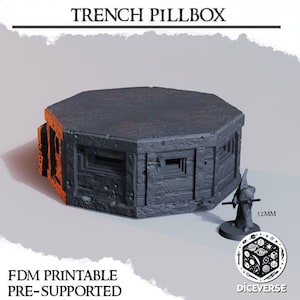 Trench Pilgrim Terrain Pillbox - Trench Crusade - FDM Printed