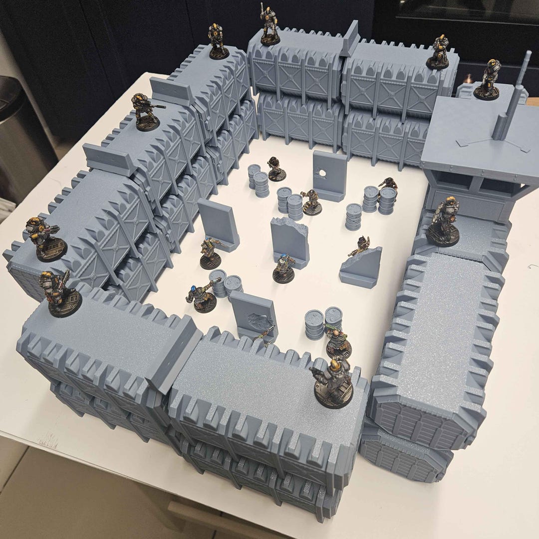 Prison Fight - Battleground Scenery - Tabletop Industrial Miniature ...