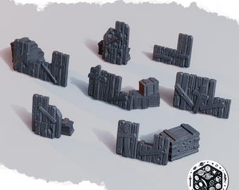 Trench Barricade Set Terrain - Wars Scenery