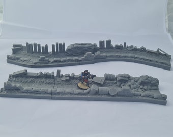 Light Trench Run Through - Terrain - Tabletop Industrial Miniature Wargaming Terrain