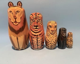 Jungle Animal Nesting Doll