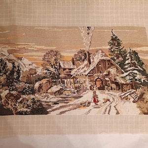 Gobelin &quot;Winter&quot;, needlepoint, wall art, wall decor, interior, decor, embroidery