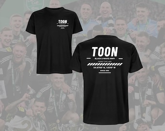 Camiseta negra unisex de fútbol TOON Newcastle