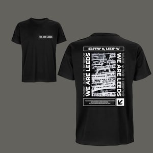 Zwart uniseks T-shirt van We Are Leeds