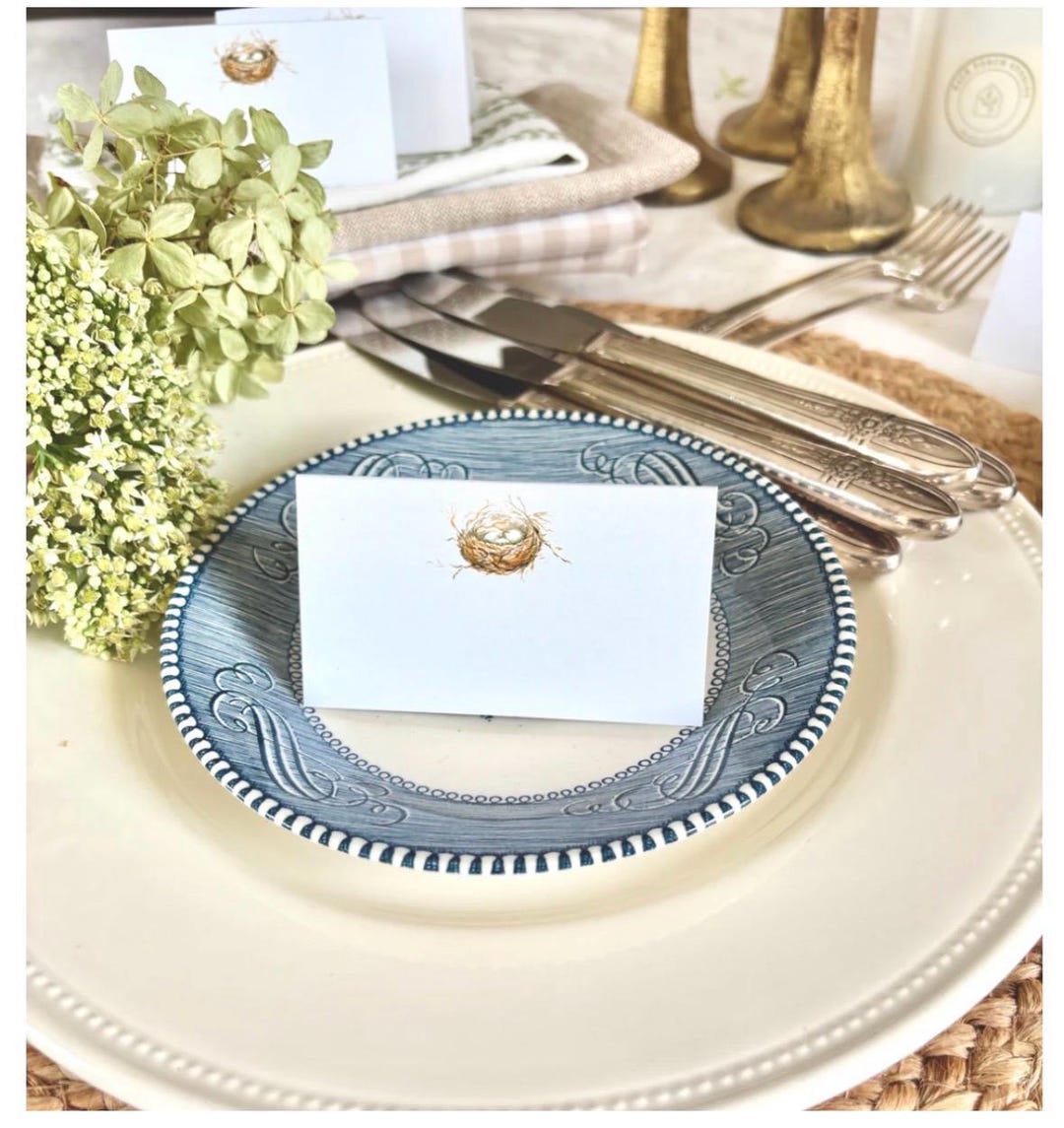 Place Setting Labels Place Setting/food Label Cards: Nest - Etsy