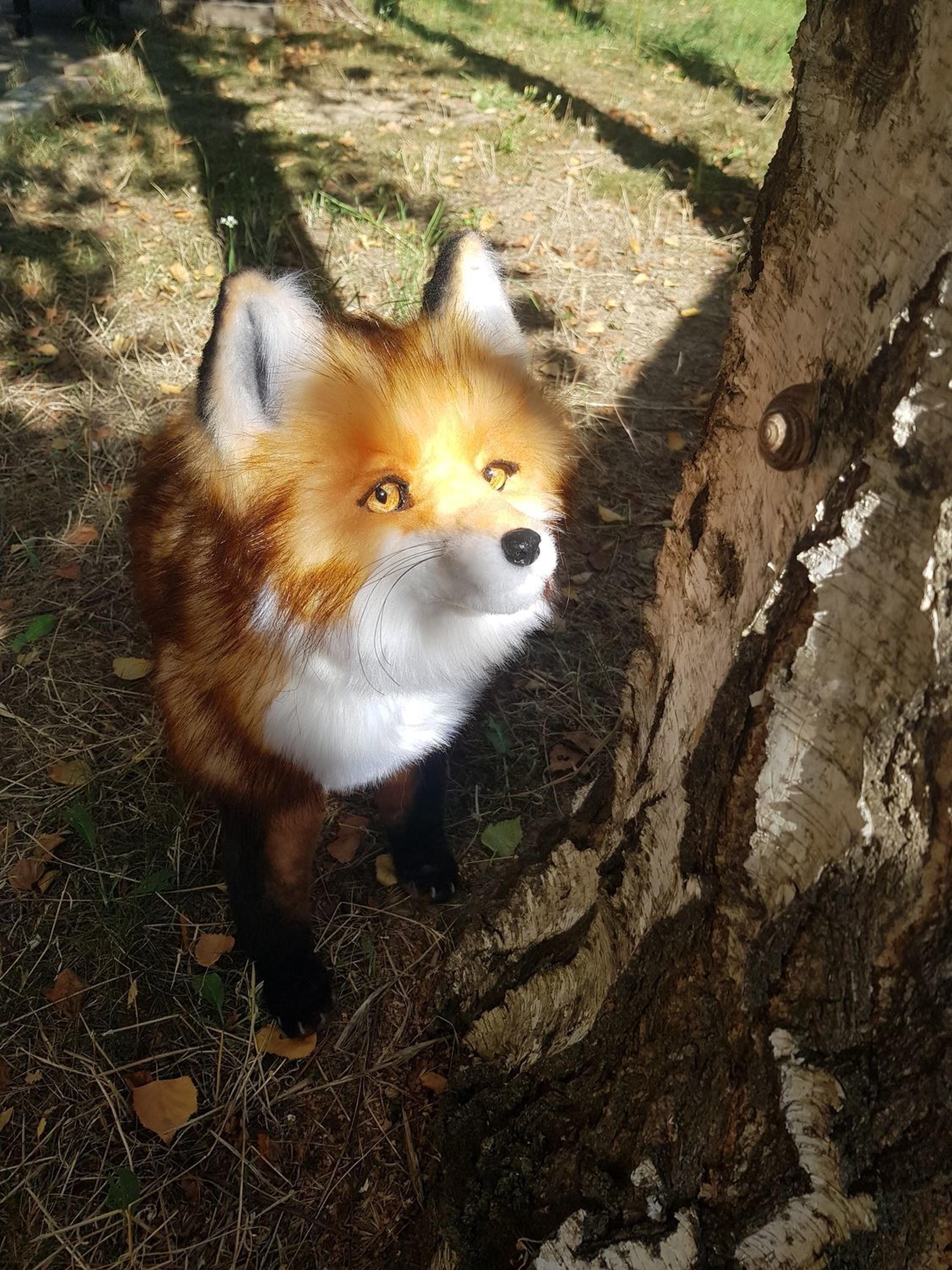 Handmade Poseable Fox Art Doll – 23.6 inches