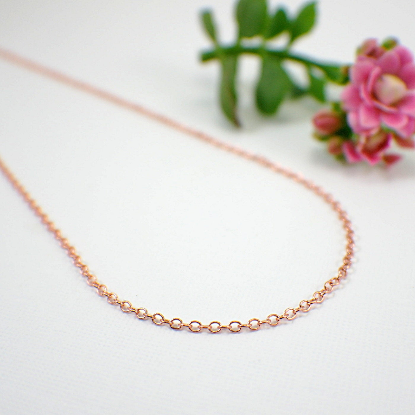 1.7mm thin copper necklace chain 13 14 15 16 18 20 22 24 26 28