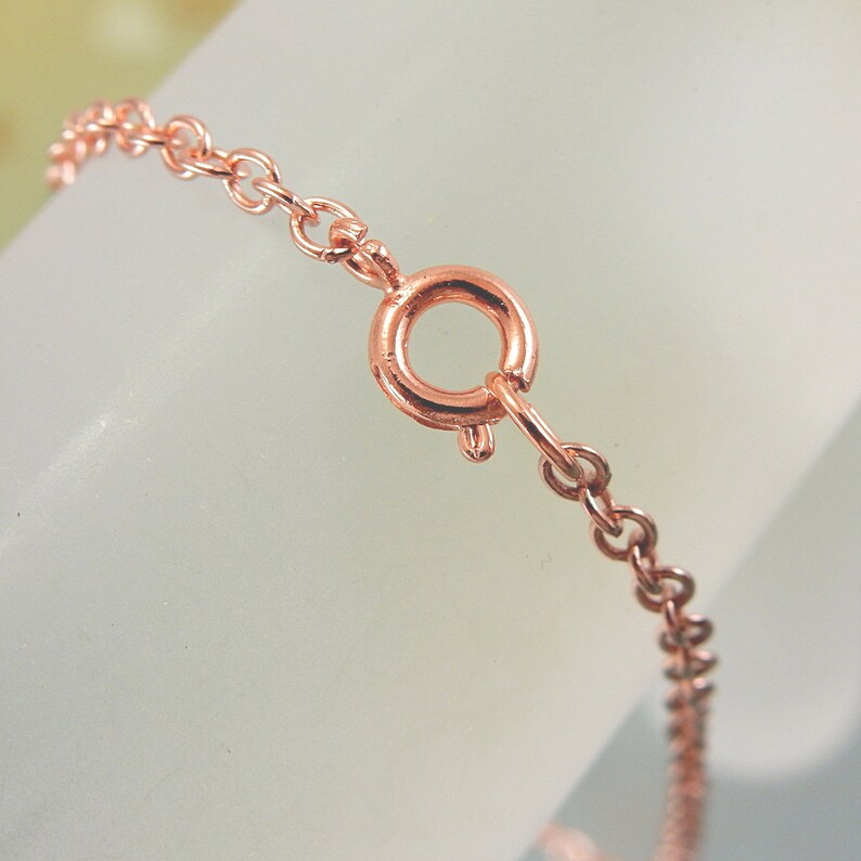 2.3mm medium thin copper chain bracelet or anklet custom Etsy