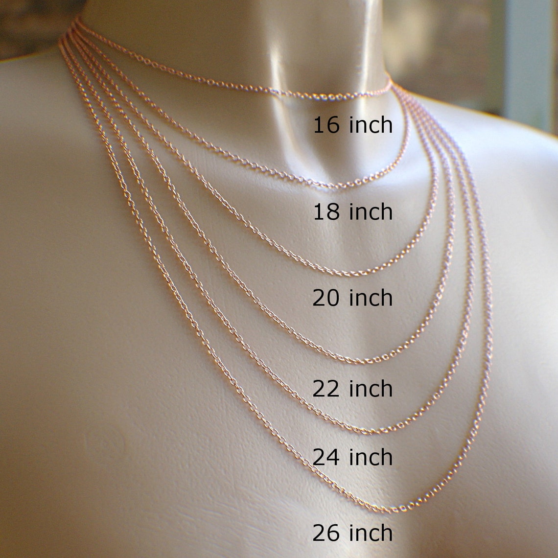 1.7mm thin copper necklace chain 13 14 15 16 18 20 22 24 26 28 Etsy