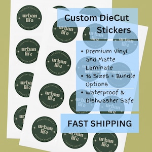 Aangepaste vinyl gestanste stickers Logostickers Duurzaam waterdicht krasbestendig DTF Single & Bulk-opties: