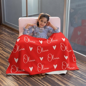 Personalized Blanket for Daughter Customized Name Baby Blankets for Girls, Baby Name Blanket, Great Gift for Birthday, Christmas