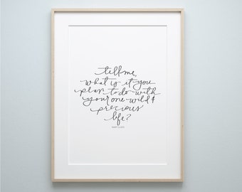 Your Precious Life Hand Lettered Script Wall Art Digital Download