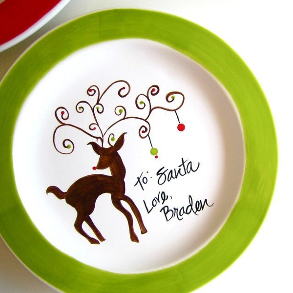 Cookies For Santa Personalized Plate