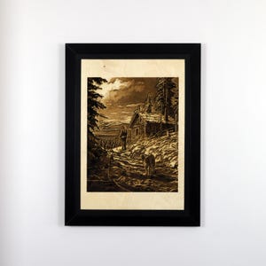 Unique Laser Engraved Wooden Wall Art – One-of-a-Kind Art Accent for Modern Homes, Tactile Wood Artwork, Thoughtful Gift for Art Lovers