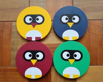 Ensemble de sous-bocks, sous-bocks imprimés en 3D, mignons sous-bocks, cadeau unique pour la maison, cadeau d'anniversaire de pendaison de crémaillère, adorable porte-gobelet