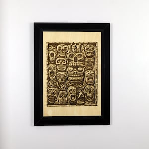 Unique Laser Engraved Wooden Wall Art – One-of-a-Kind Art Accent for Modern Homes, Tactile Wood Artwork, Thoughtful Gift for Art Lovers