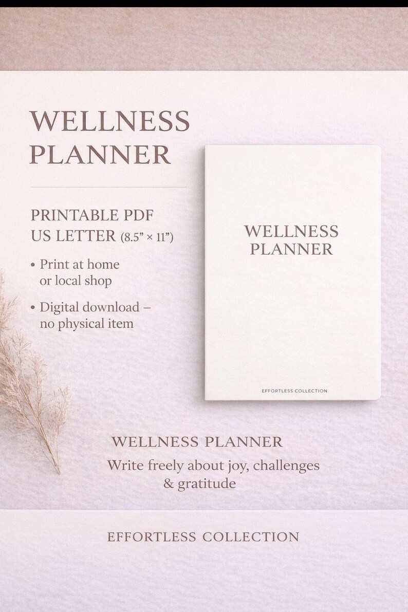 Wellness Reset Planner Printable | Self-care Journal PDF | Daily Mind ...