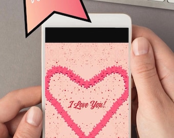 Tarjeta de San Valentín animada / Tarjeta digital "Te quiero" / Descarga instantánea / Tarjeta electrónica romántica animada / Mensaje de amor para él o ella
