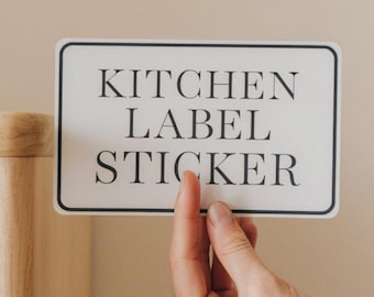 Personalisierte Etiketten für die Küche - Wasserfest, Ölbeständig & Langlebig | Vorratsdosen-, Gewürz- und Glasaufkleber | Home Organisation und Business Verpackung