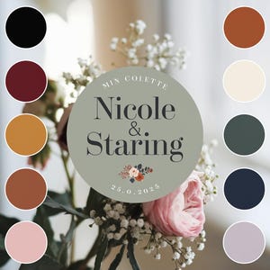 Personalized Wedding Stickers – Elegant Minimalist Design, Custom Names  Date, Waterproof Vinyl, Favor Labels for Invitations, Gifts & Decor
