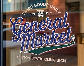 Custom Window Clings: Vibrant Graphics to Boost Visibility | Attract More Customer| Static cling signs | Storefront static cling clear decal