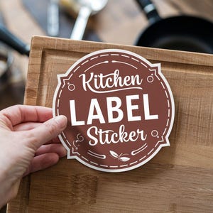 Custom Kitchen Labels – Waterproof, Oil-Resistant & Durable | Pantry, Spice and Jar Stickers | Home Organization and Business Packaging