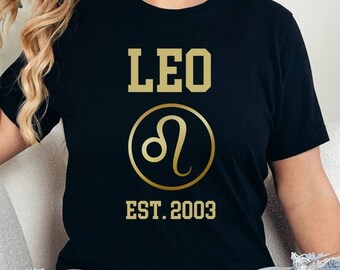 Custom Leo Astrology Shirt, Personalized August Zodiac Tee, Unique Birthday Gift