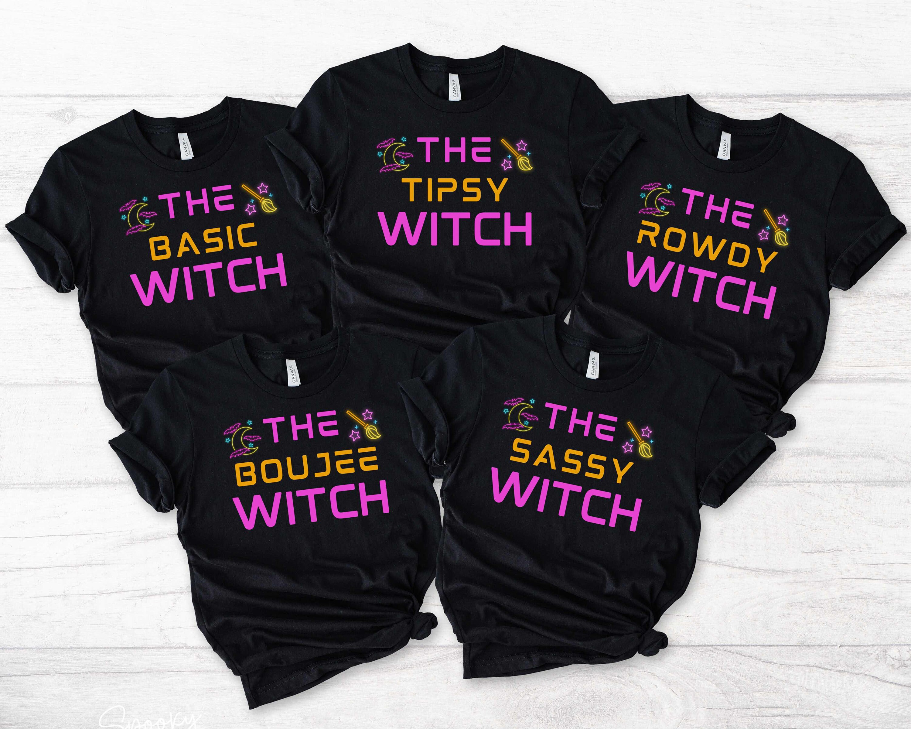 Funny Group Halloween Shirt, Neon Witch Shirt Perfect for Parties