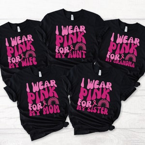 Group I Wear Pink Breast Cancer Shirt, Pink Ribbon Supporter Tee