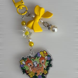 Pretty cartoon inspired keychain/bag charm/purse zipper