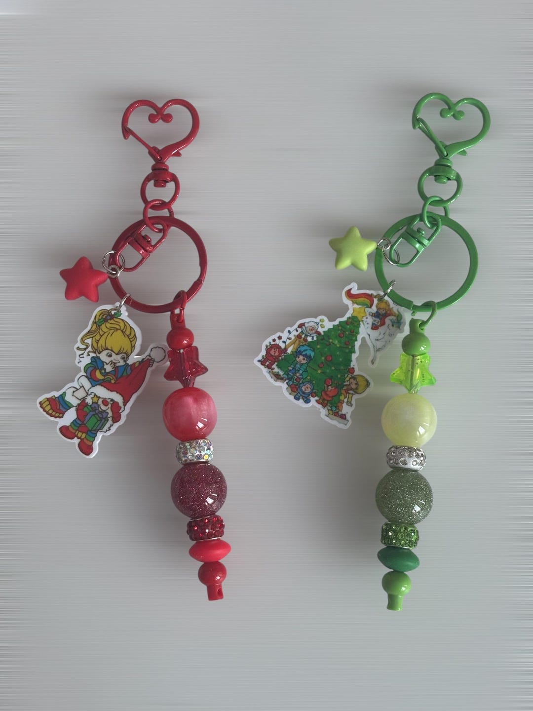 Pretty Christmas Rainbow Brite|retro|80s Keychain|bag Accessory - Etsy