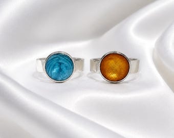 Adjustable Silver Ring Custom Colors: 304 Stainless Steel