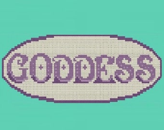 Goddess Oval Counted Cross Stitch Pattern - Digital Download