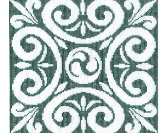 Celtic Triskele Motif Cross Stitch Pattern - Digital Download