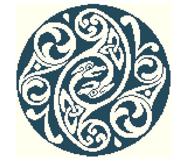 Celtic Animorph Cross Stitch Pattern Digital Download image 1